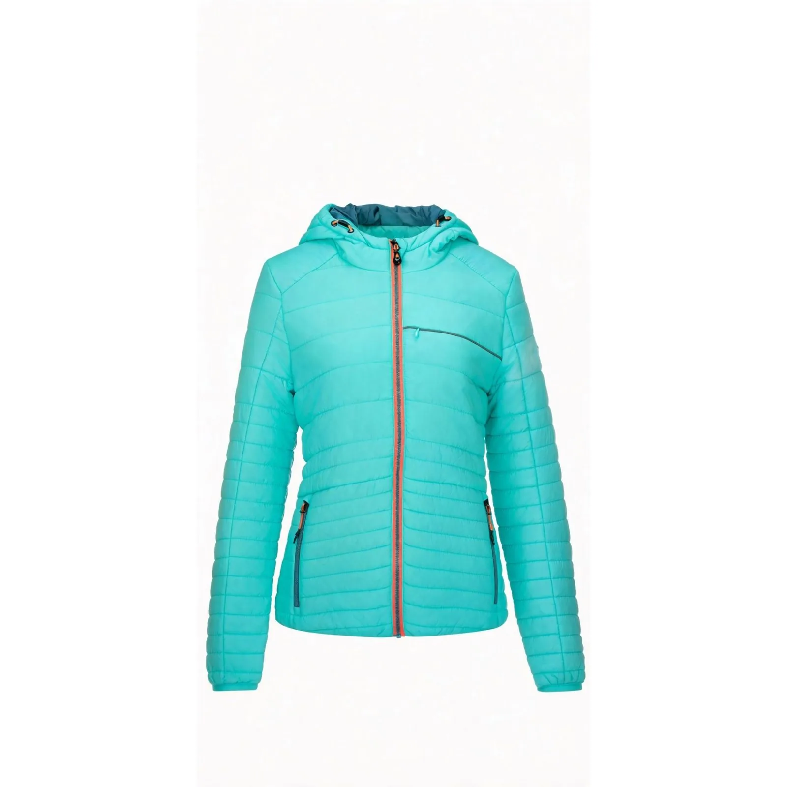 Aqua Hooded Light Winter Jacket Ladies'