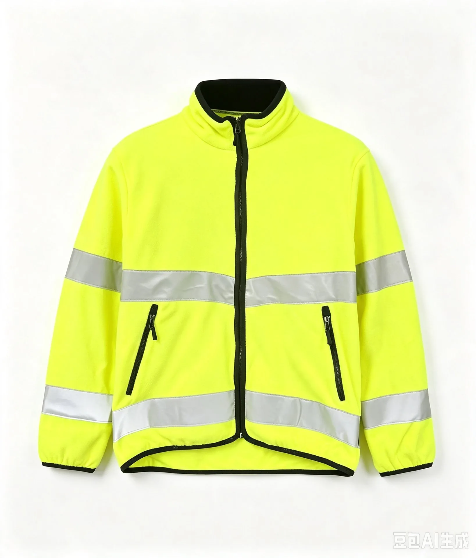 EN 20471 hi-vis fleece jacket in 100% Polyester 280 g/m²