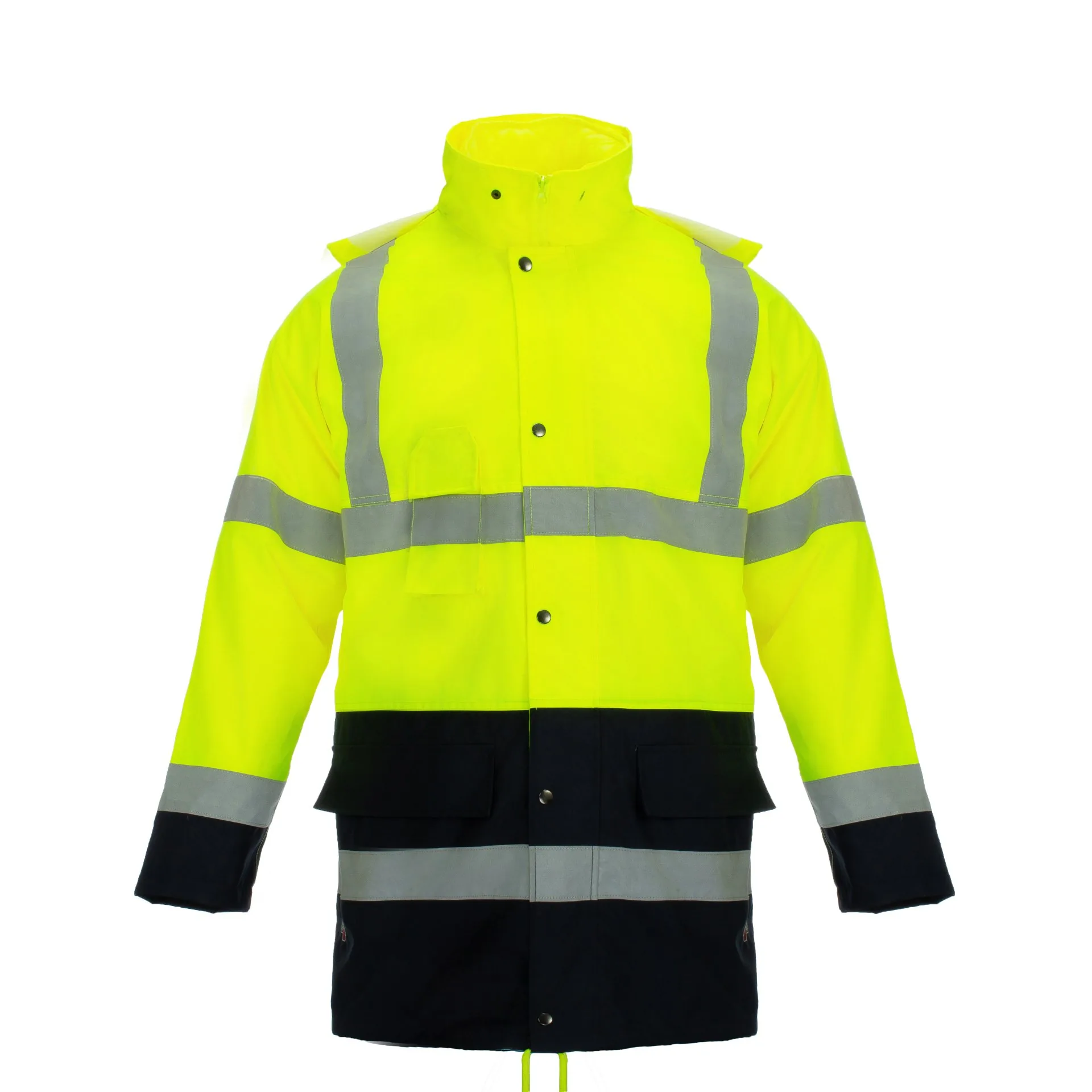 EN20471 EN343 High-Vis Long Raincoat