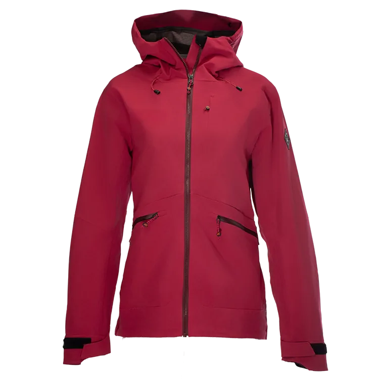 3L hardshell jacket in red — custom 3-layer waterproof breathable shell OEM