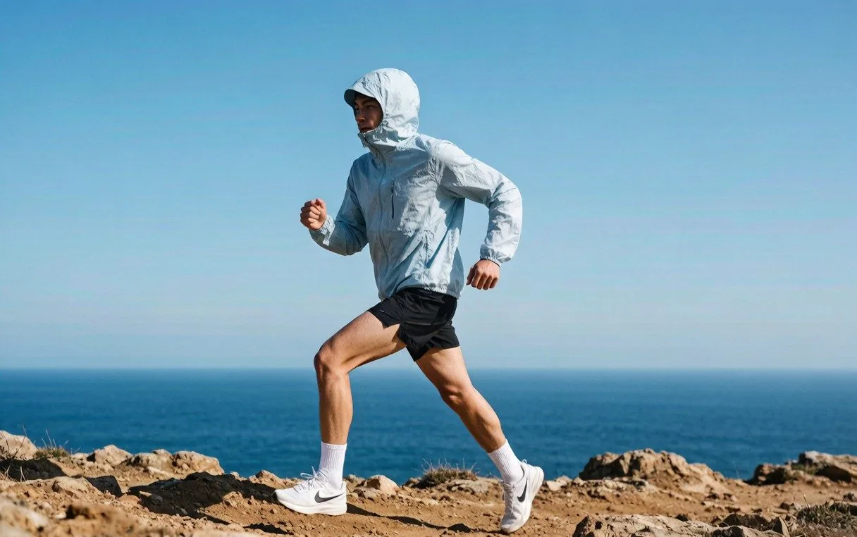 Lightweight waterproof shell jacket produced by LYTH