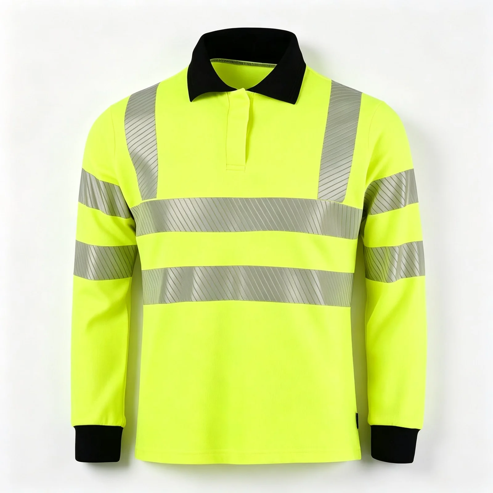 EN 20471 Hi-Vis Polo Long-Sleeve Shirt