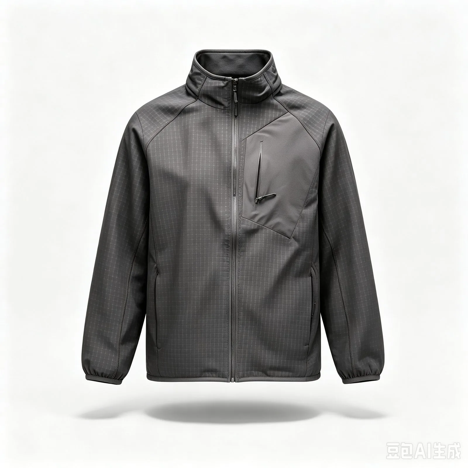 Coral Grid Fleece Jacket