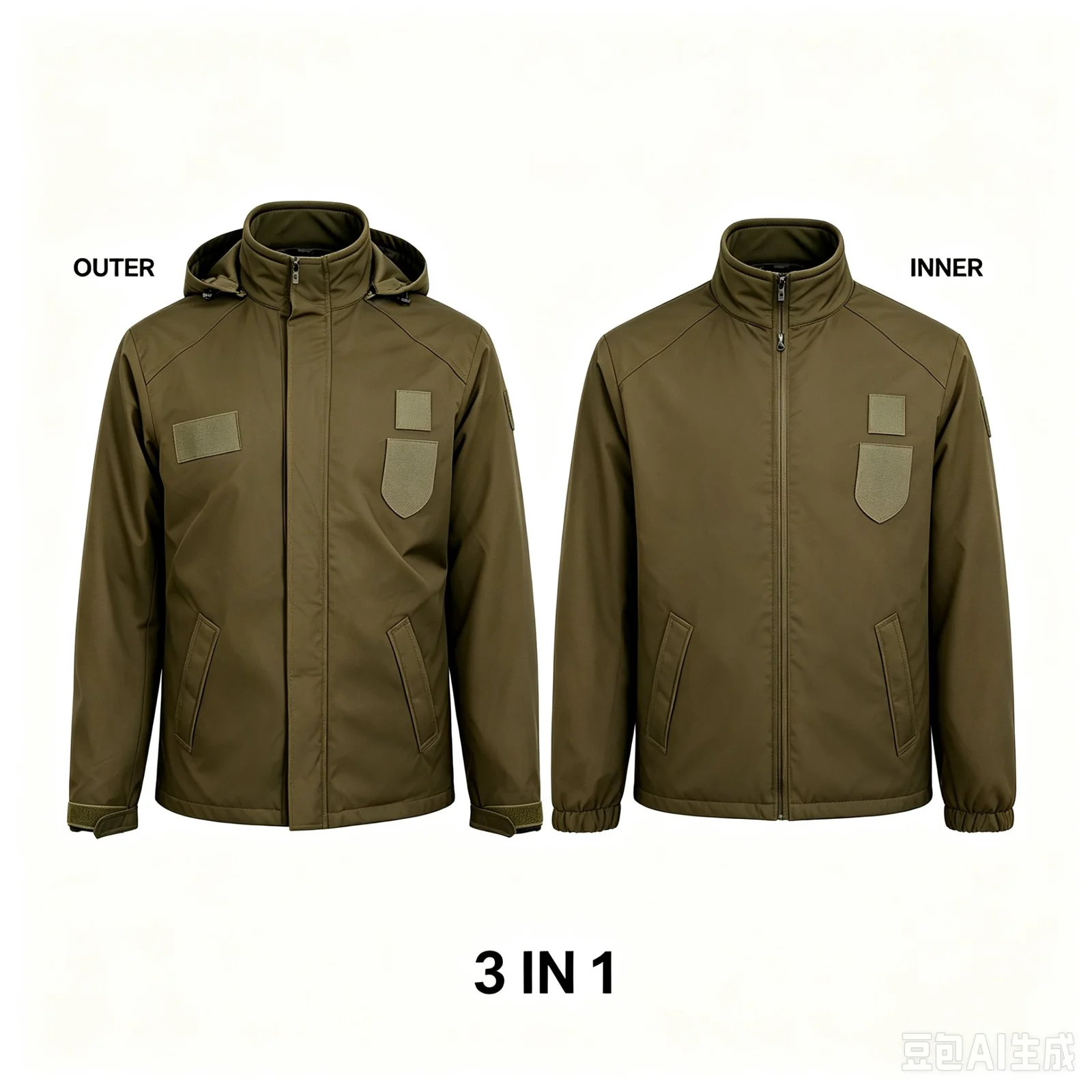 3 IN 1 Military Jacket