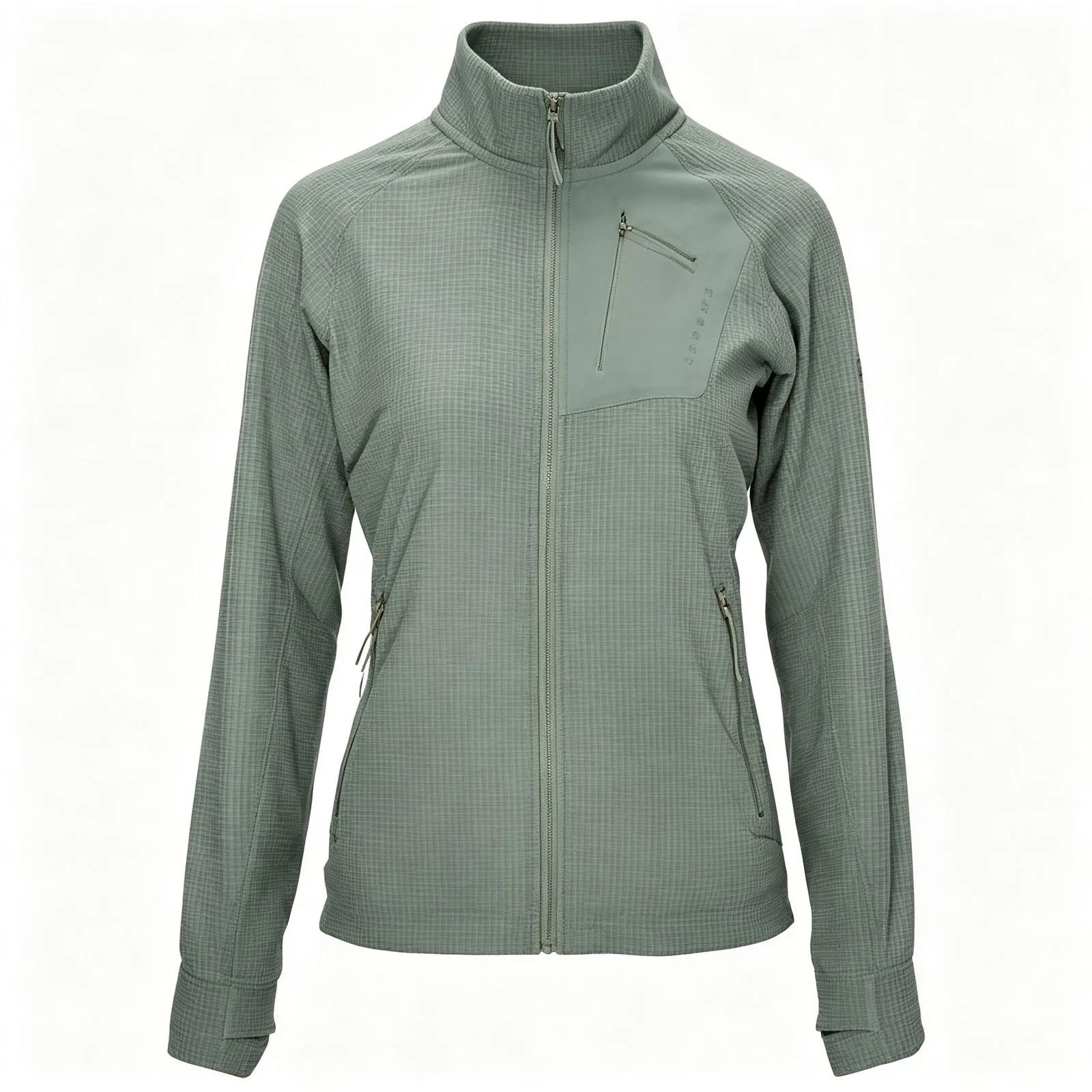 LYTH-FL07 grid fleece jacket front view