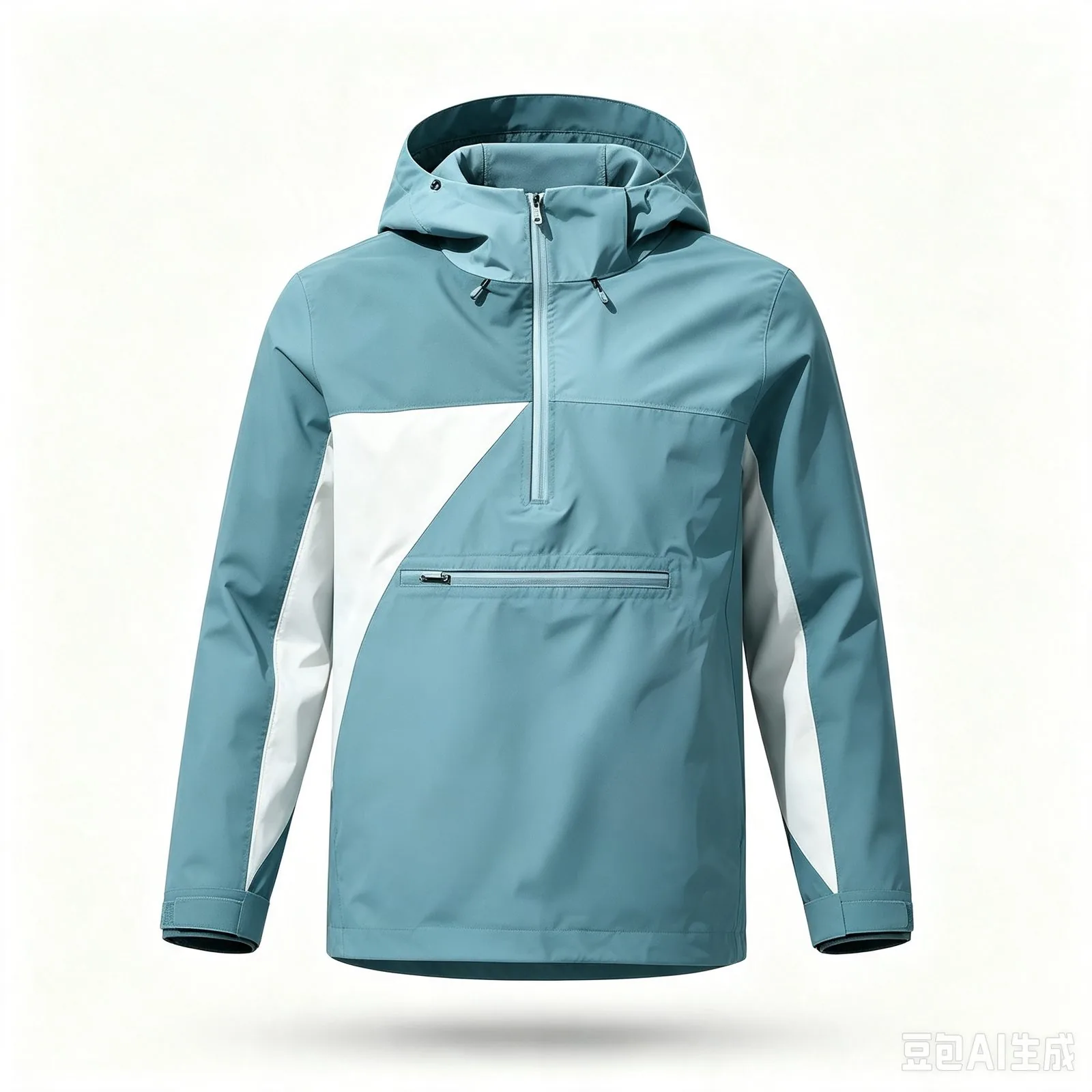 Ultralight 3L shell anorak in teal — 80gsm packable OEM