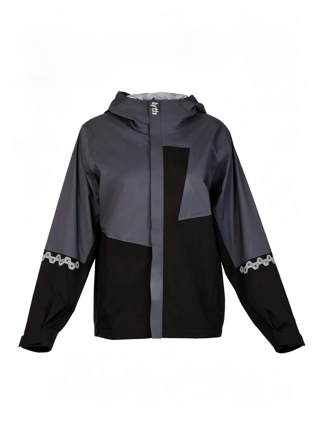 Ultralight 3L shell jacket, short cut, in black — 80gsm packable OEM