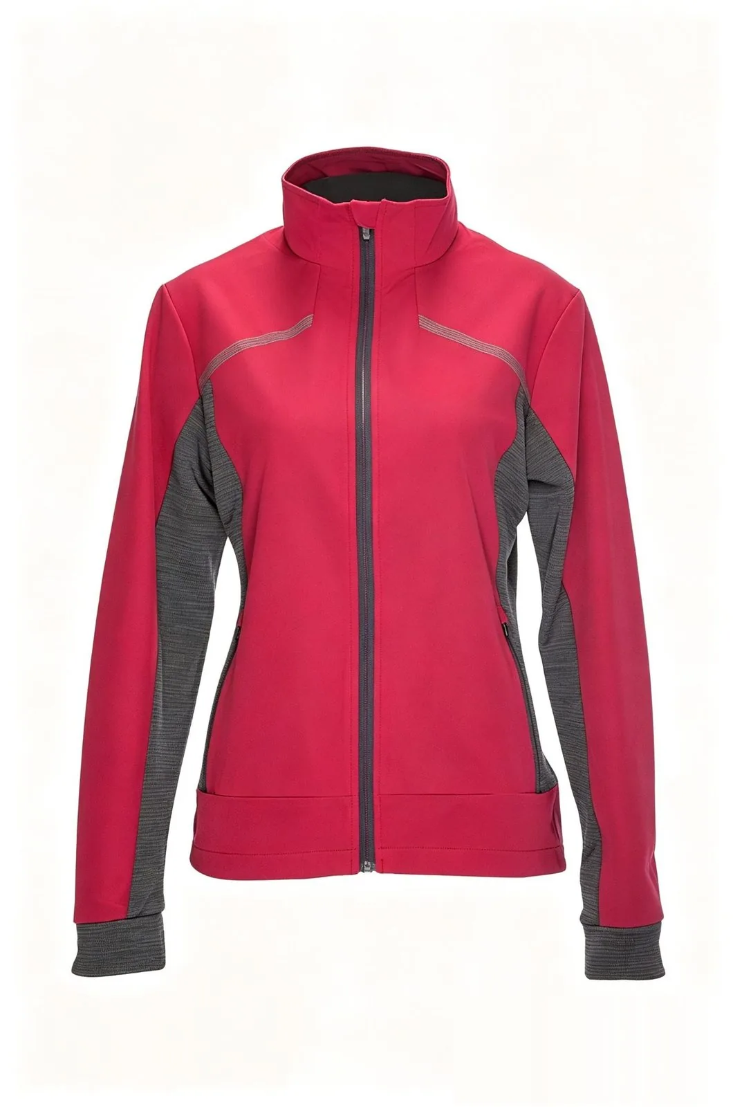 Red Two-Tone Softshell Jacket - 图片 1