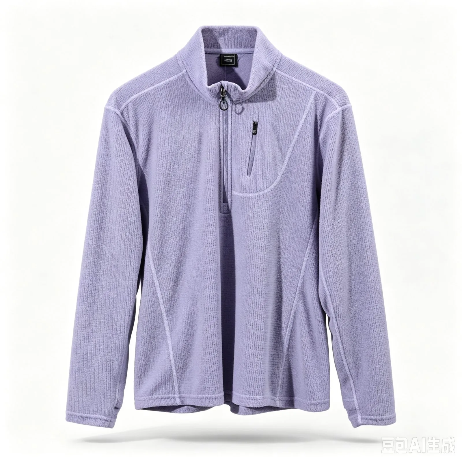 Purple Grid Fleece Jacket